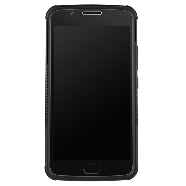 For Motorola Moto G5 Tyre Pattern Kickstand PC + TPU Back Case Accessory - Black-6