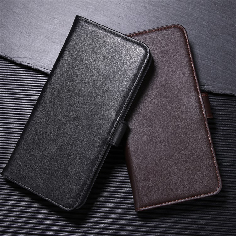 Genuine Split Wallet Leather Protection Cell Phone Case for Motorola Moto G5 Plus - Black-10