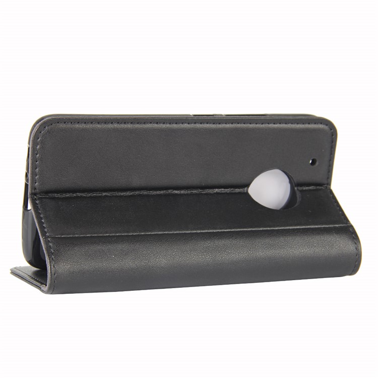 Genuine Split Wallet Leather Protection Cell Phone Case for Motorola Moto G5 Plus - Black-6