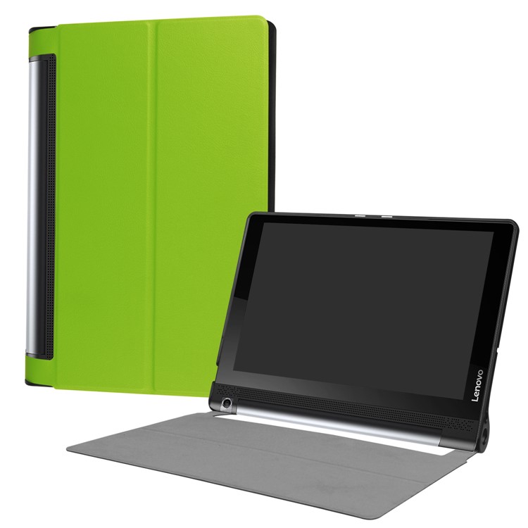 PU Leather Stand Case for Lenovo Yoga Tab 3 10.0 Plus / 10.0 Pro X90 - Green-1