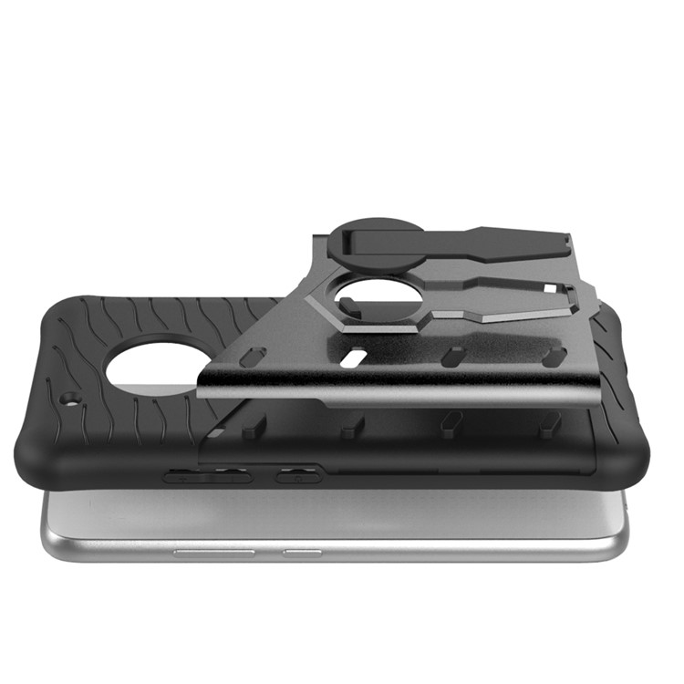 Armor PC + TPU Hybrid Case with Kickstand for Motorola Moto G5 Plus (2017) - Grey-3