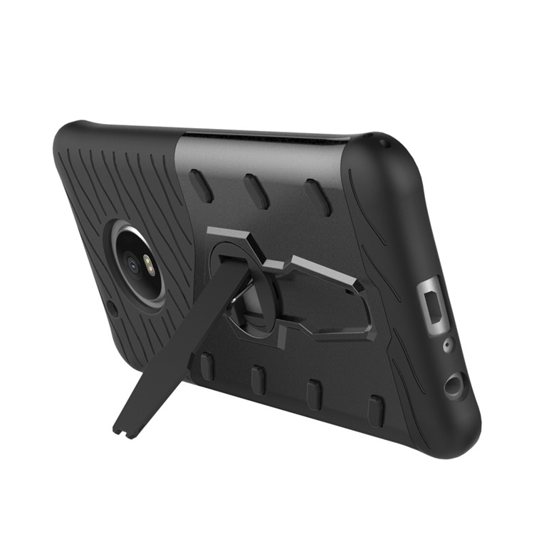 Armor PC + TPU Hybrid Case with Kickstand for Motorola Moto G5 Plus (2017) - Grey-5
