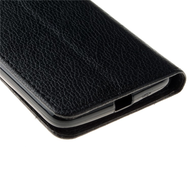 Litchi Skin PU Leather Mobile Casing with Card Slots for Motorola Moto G5 - Black-4