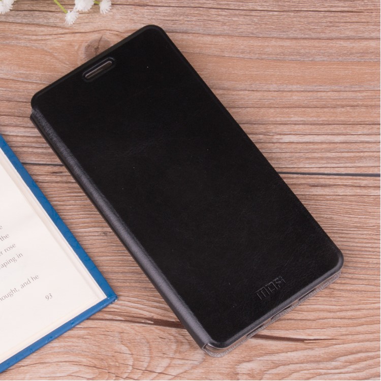 MOFI Rui Series Leather Stand Mobile Phone Casing for Lenovo K6 - Black-1