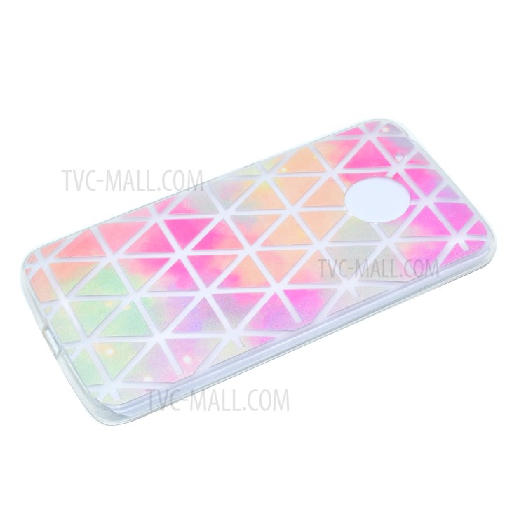 Pattern Printing TPU Shell Cover Case for Motorola Moto G5 Plus - Triangle Pattern-3