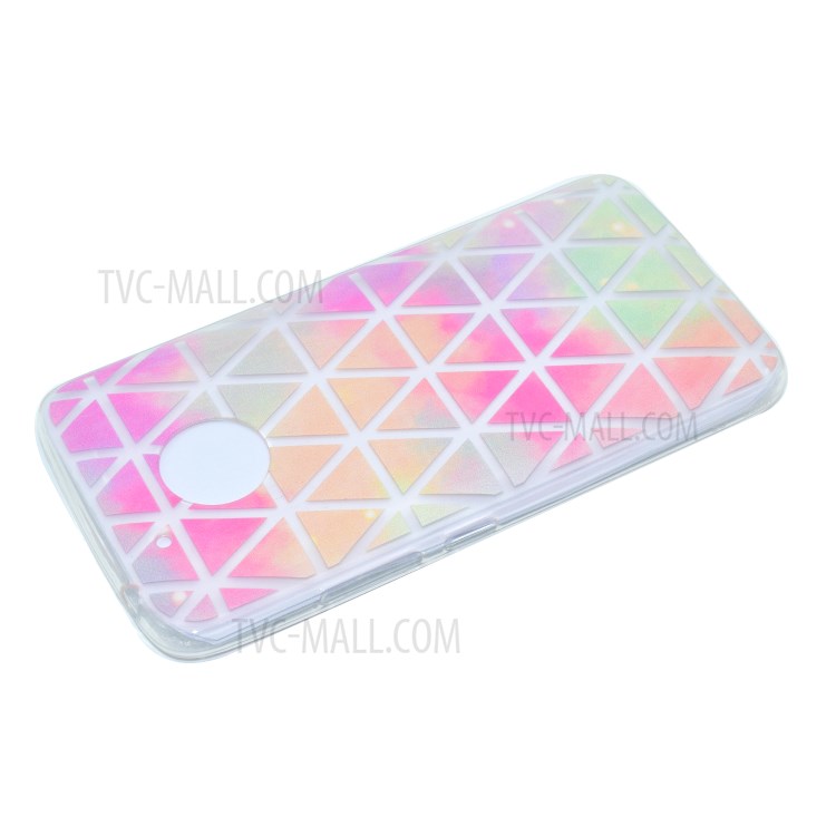 Pattern Printing TPU Shell Cover Case for Motorola Moto G5 Plus - Triangle Pattern-4