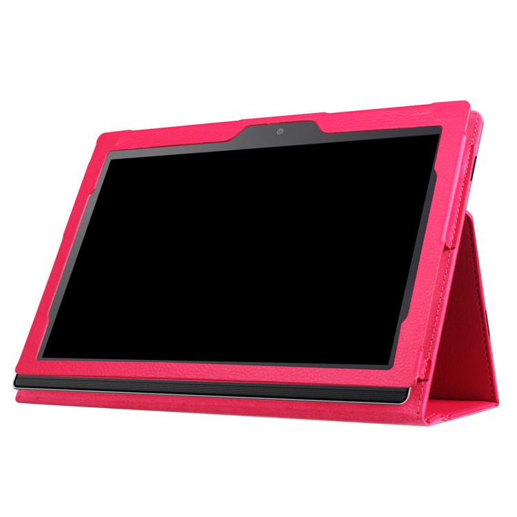 Litchi Grain PU Leather Stand 2-Fold Cover for Lenovo Miix 320 - Rose-5
