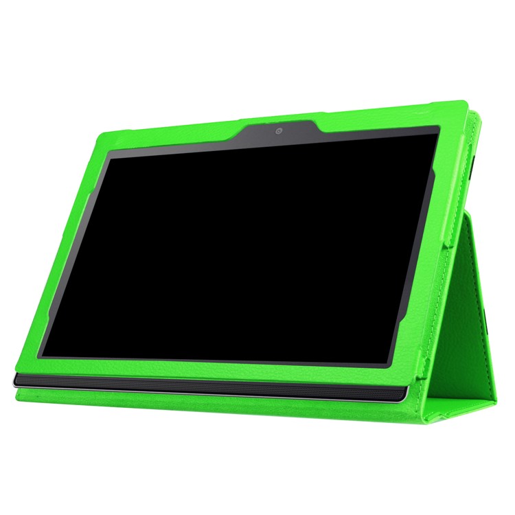 2-Fold Litchi Leather Stand Folio Cover for Lenovo Miix 320 - Green-5