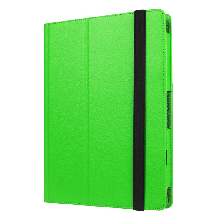 2-Fold Litchi Leather Stand Folio Cover for Lenovo Miix 320 - Green-6