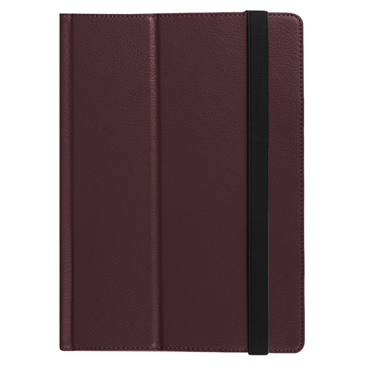 2-Fold Litchi Grain PU Leather Stand Folio Case for Lenovo Miix 320 - Brown-7