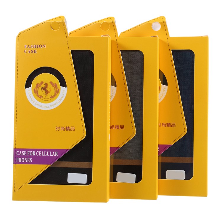 Cross Texture Stand Porte-cartes en cuir Boîtier de téléphone portable pour Motorola Moto E4 Plus Version de l'UE Construit-in acier housse - Noir-9
