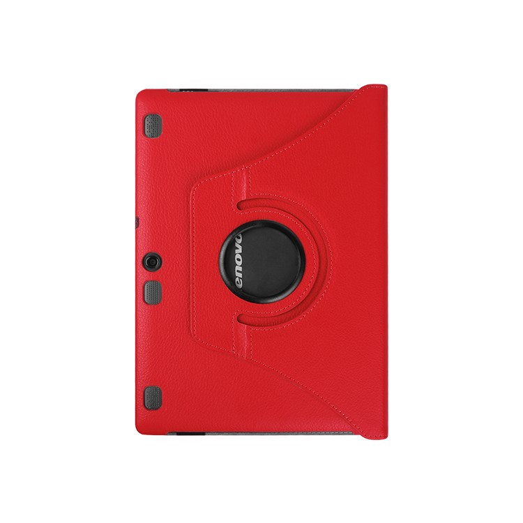 Litchi Texture Rotary Stand Leather Case Cover for Lenovo Tab 3 10 Plus Tablet - Red-3