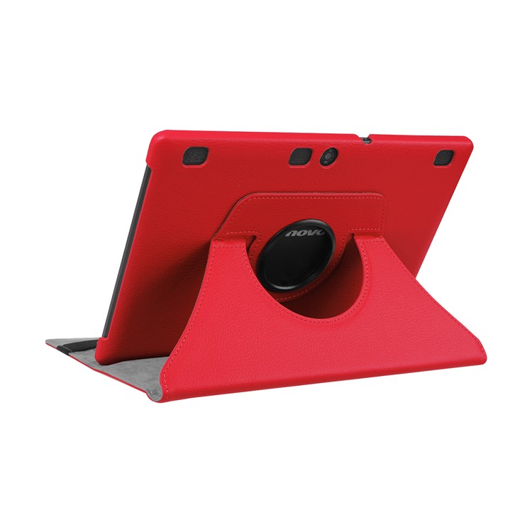 Litchi Texture Rotary Stand Leather Case Cover for Lenovo Tab 3 10 Plus Tablet - Red-5