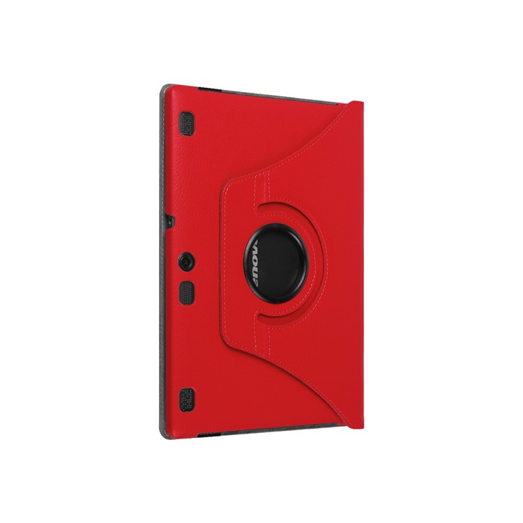 Litchi Texture Rotary Stand Leather Case Cover for Lenovo Tab 3 10 Plus Tablet - Red-8