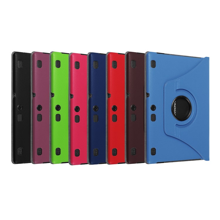 Litchi Texture Rotary Stand Leather Case Cover for Lenovo Tab 3 10 Plus Tablet - Red-9