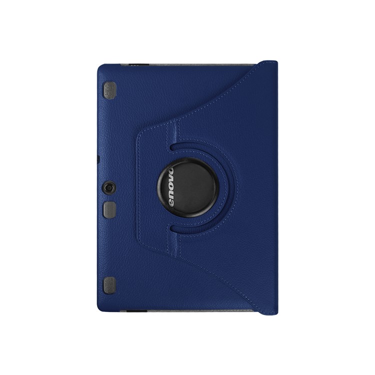 Litchi Texture Rotary Stand Leather Case Cover for Lenovo Tab 3 10 Plus Tablet - Dark Blue-3