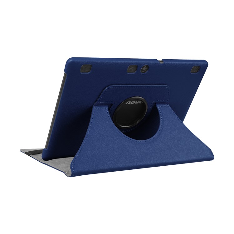 Litchi Texture Rotary Stand Leather Case Cover for Lenovo Tab 3 10 Plus Tablet - Dark Blue-5