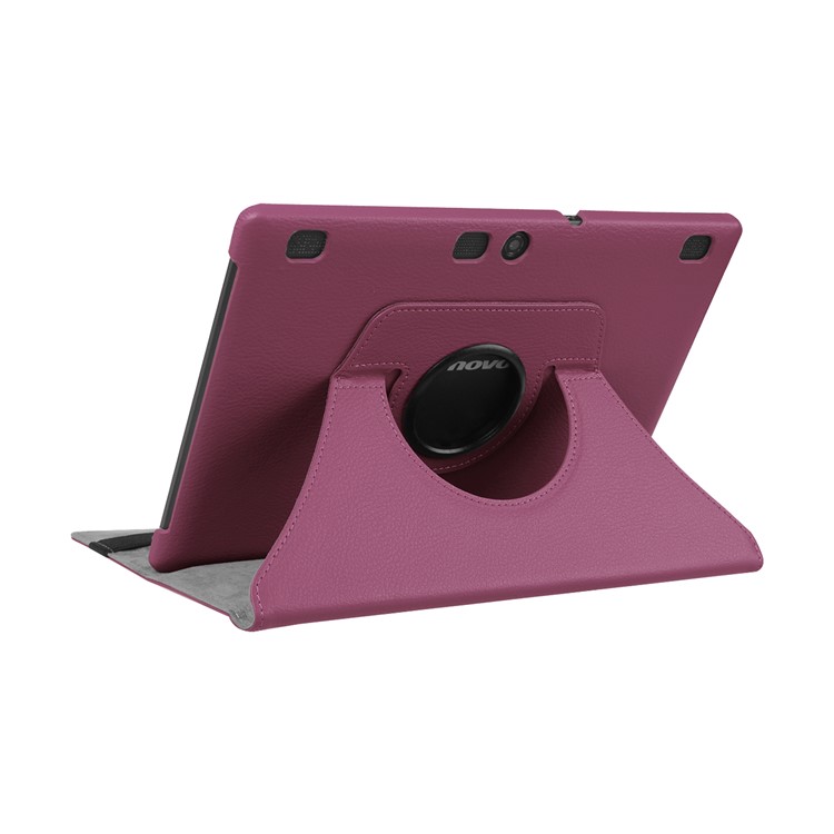 Litchi Texture Rotary Stand Leather Flip Case for Lenovo Tab 3 10 Plus Tablet - Purple-5
