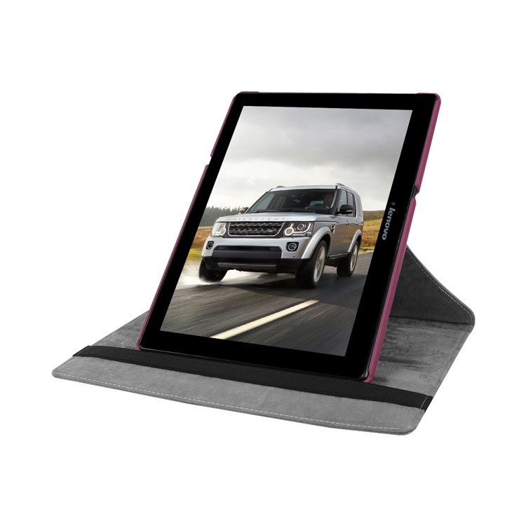 Litchi Texture Rotary Stand Leather Flip Case for Lenovo Tab 3 10 Plus Tablet - Purple-6