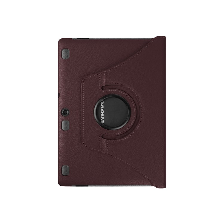 Litchi Texture Rotating Stand Leather Tablet Shell for Lenovo Tab 3 10 Plus Tablet - Brown-3