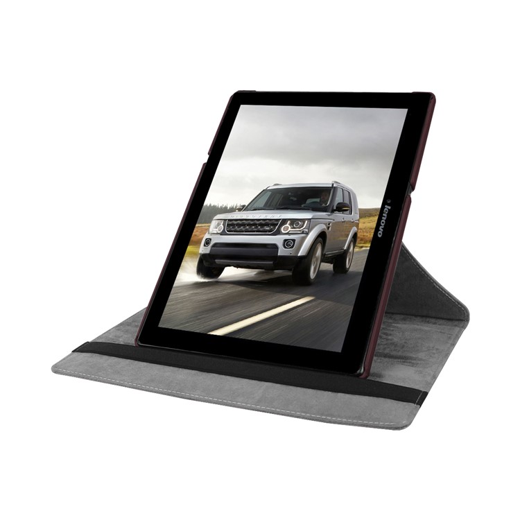 Litchi Texture Rotating Stand Leather Tablet Shell for Lenovo Tab 3 10 Plus Tablet - Brown-6
