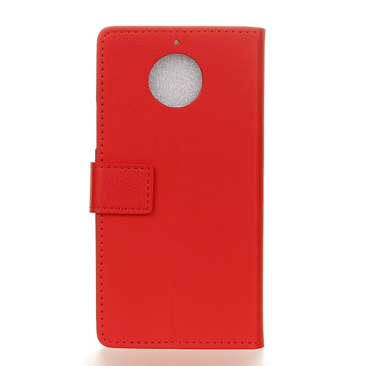 Wallet Leather Phone Casing for Motorola Moto G5S - Red-2