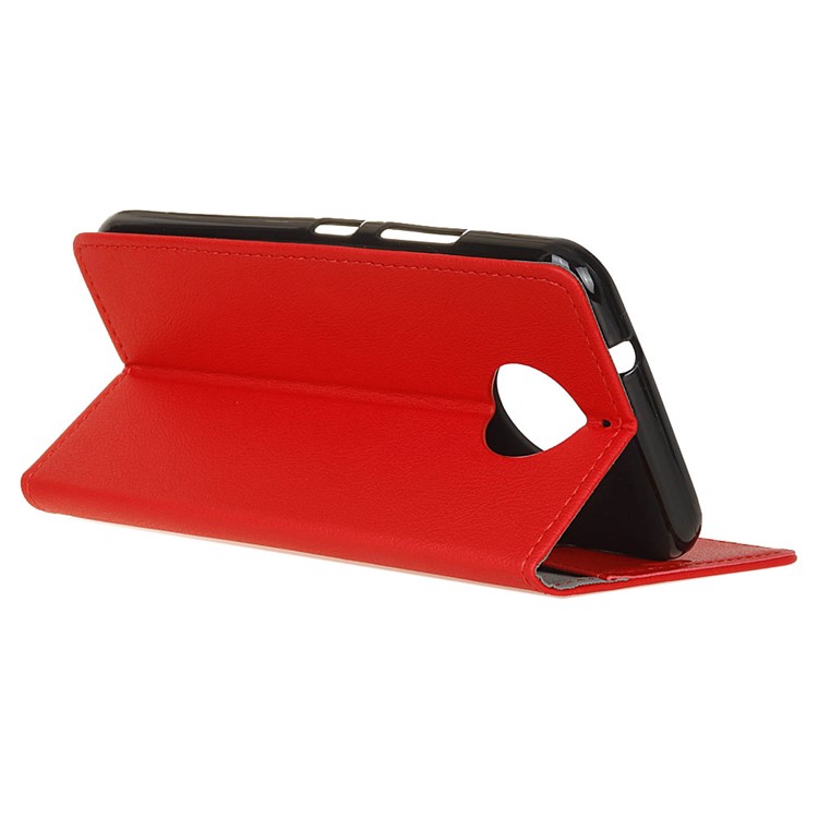 Wallet Leather Phone Casing for Motorola Moto G5S - Red-4