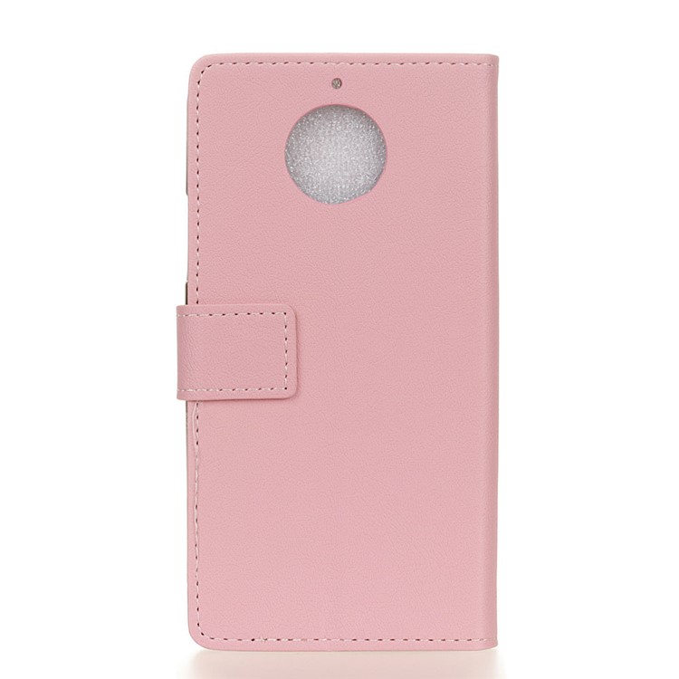 Wallet Leather Phone Accessory Case for Motorola Moto G5S - Pink-2