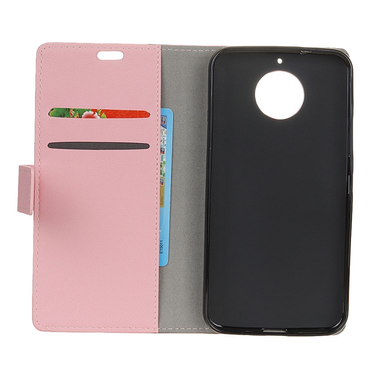 Wallet Leather Phone Accessory Case for Motorola Moto G5S - Pink-4