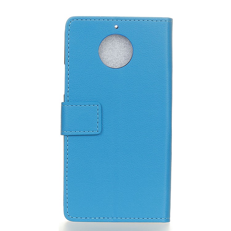 Wallet Leather Phone Shell for Motorola Moto G5S - Blue-2