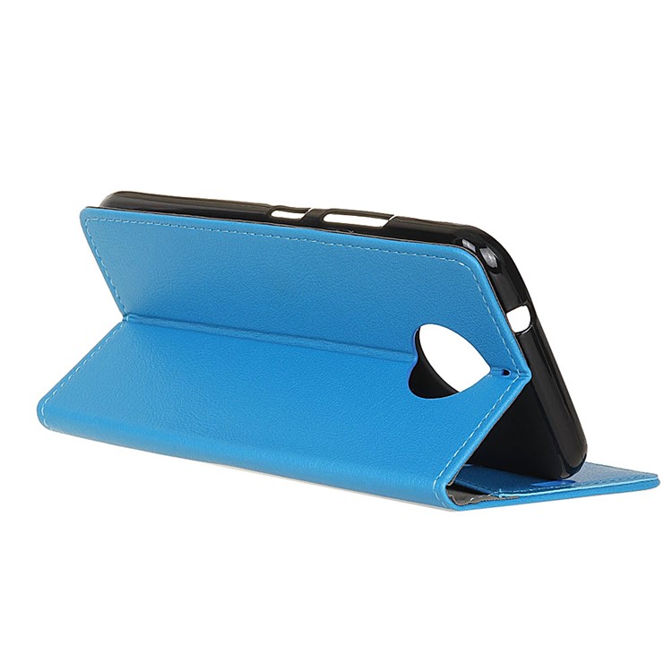Wallet Leather Phone Shell for Motorola Moto G5S - Blue-5