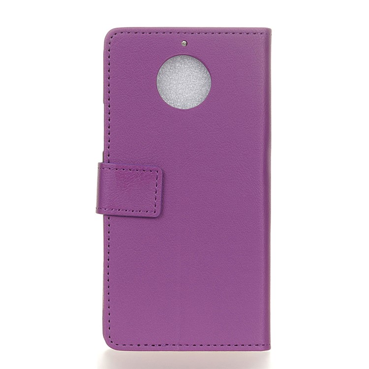Wallet Leather Phone Casing Cover for Motorola Moto G5S - Purple-2