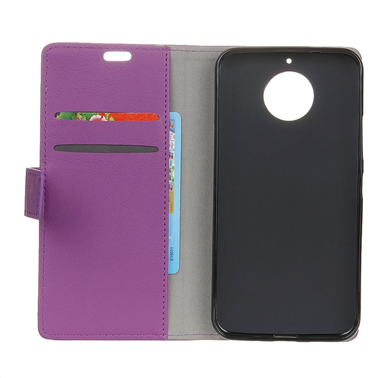 Wallet Leather Phone Casing Cover for Motorola Moto G5S - Purple-3