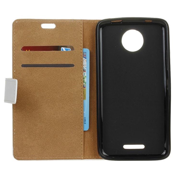 Patterned Wallet Stand Leather Protective Cover for Motorola Moto C Plus - Colorful Flowers Tree-7