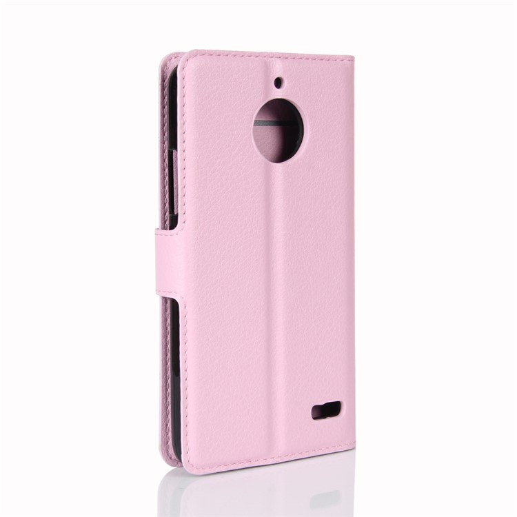 Litchi Skin Leather Magnetic Mobile Shell Cover Stand for Motorola Moto E4 (EU Version) - Pink-6