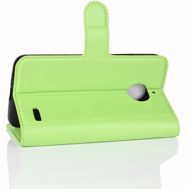For Motorola Moto E4 (EU Version) Litchi Skin Leather Monile Phone Case with Stand - Green-5