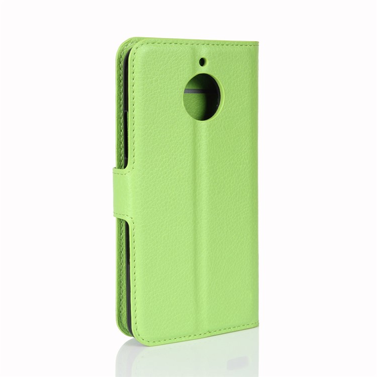 Litchi Texture Wallet Leather Flip Shell Cover with Stand for Motorola Moto E4 Plus (EU Version) - Green-6
