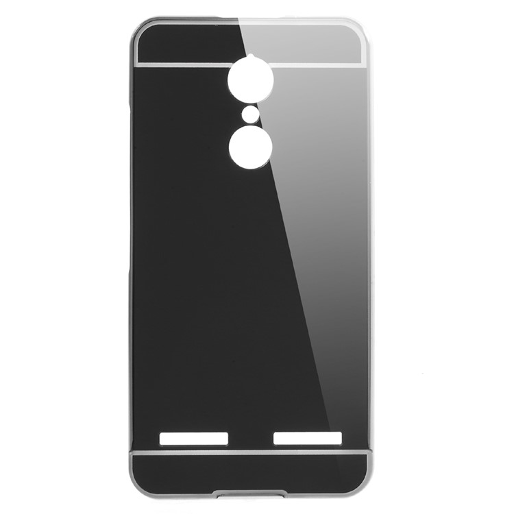 For Lenovo K6 Electroplating Sliding Metal Frame Mirror-like PC Mobile Casing - Black-1