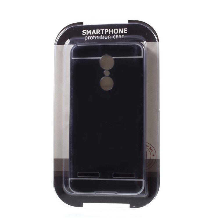 For Lenovo K6 Electroplating Sliding Metal Frame Mirror-like PC Mobile Casing - Black-11