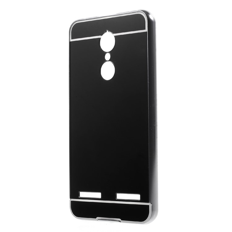 For Lenovo K6 Electroplating Sliding Metal Frame Mirror-like PC Mobile Casing - Black-2