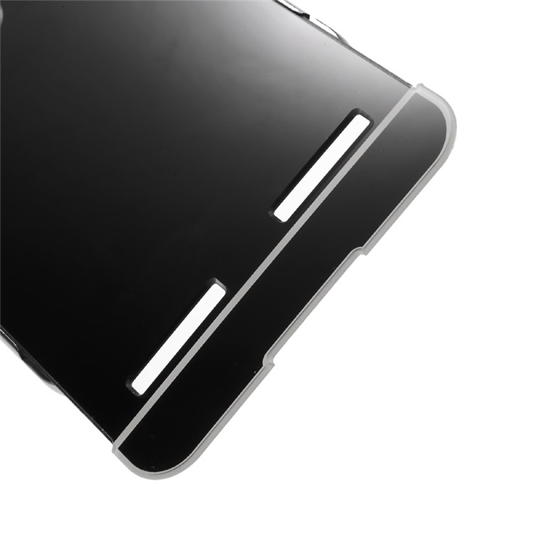 For Lenovo K6 Electroplating Sliding Metal Frame Mirror-like PC Mobile Casing - Black-6