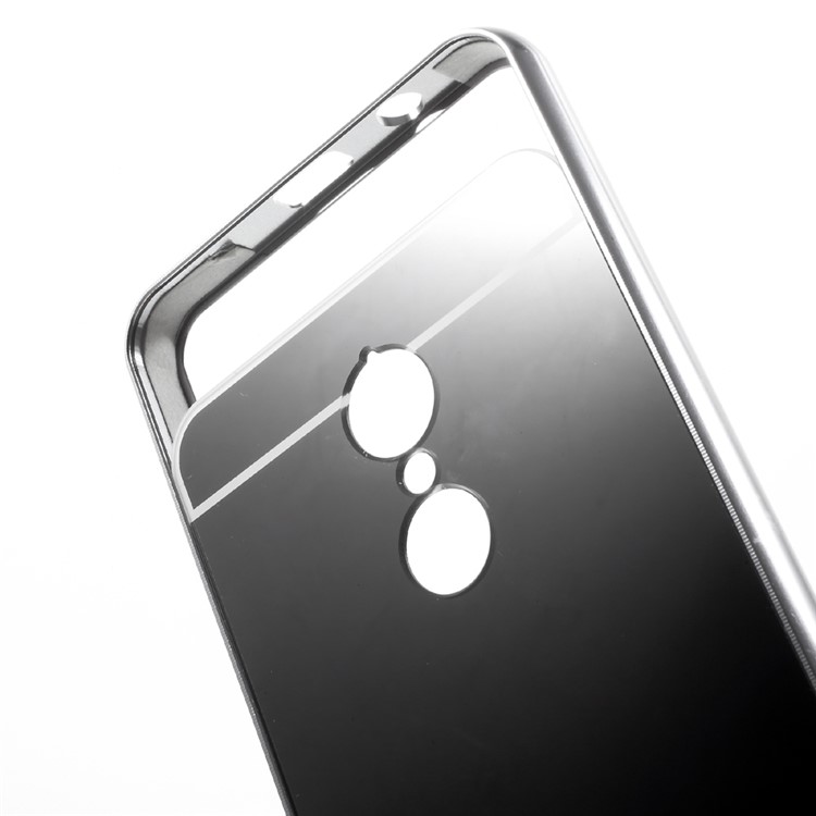 For Lenovo K6 Electroplating Sliding Metal Frame Mirror-like PC Mobile Casing - Black-7
