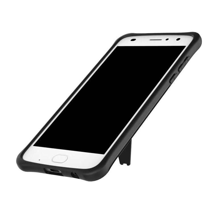 Soft TPU + Plastic Detachable Case with 360-degree Rotary Kickstand for Motorola Moto Z2 Play - Grey-3