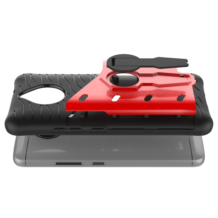 Soft TPU + Plastic Detachable Phone Case with 360-degree Rotary Kickstand for Motorola Moto E4 EU Version - Red-2