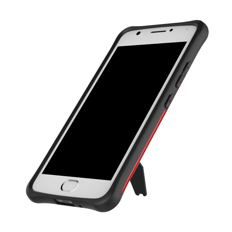 Soft TPU + Plastic Detachable Phone Case with 360-degree Rotary Kickstand for Motorola Moto E4 EU Version - Red-4