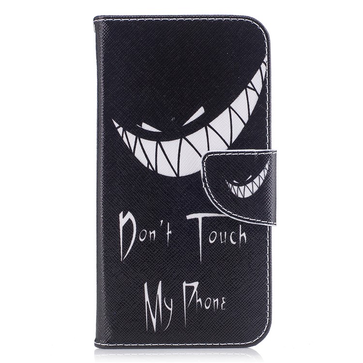 Pattern Printing Wallet Leather Case with Stand for Motorola Moto G5S - Do not Touch My Phone-2