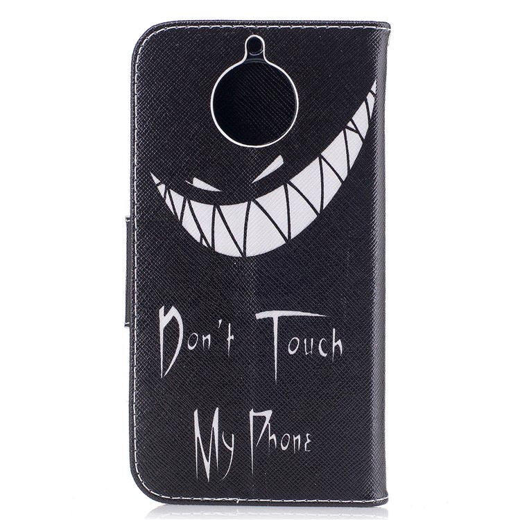 Pattern Printing Wallet Leather Case with Stand for Motorola Moto G5S - Do not Touch My Phone-3