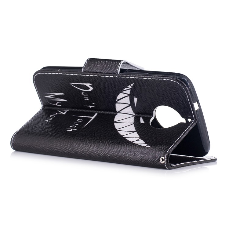 Pattern Printing Wallet Leather Case with Stand for Motorola Moto G5S - Do not Touch My Phone-4