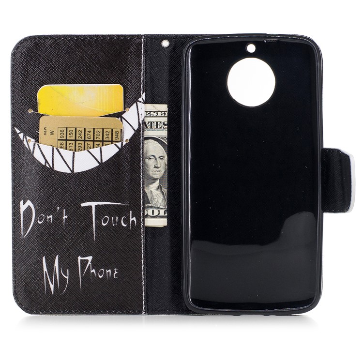 Pattern Printing Wallet Leather Case with Stand for Motorola Moto G5S - Do not Touch My Phone-8