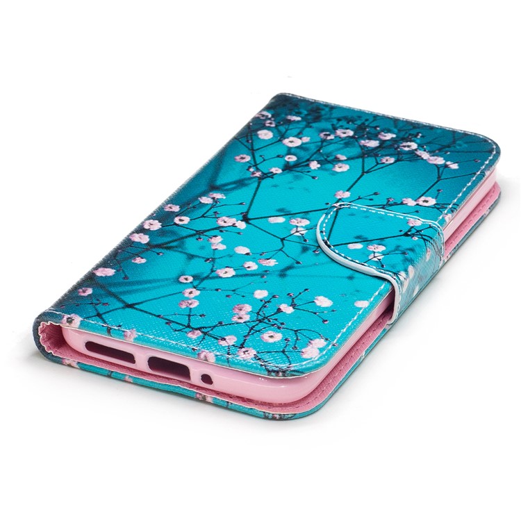 For Motorola Moto G5S Pattern Printing Wallet Leather Stand Folio Cell Phone Case - Tree with Flowers-6